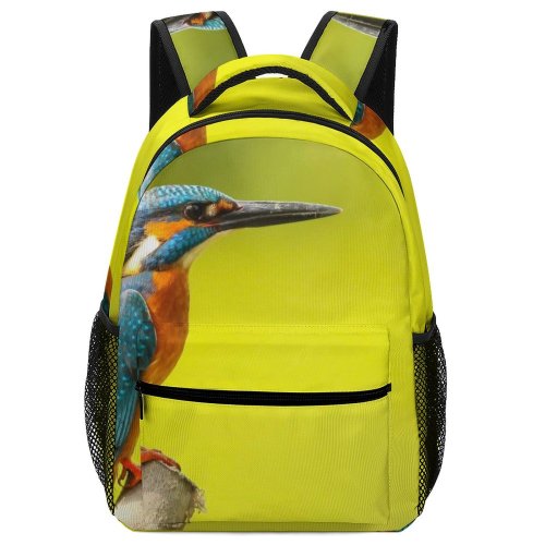 yanfind Children's Backpack Birds Taiwan Bee Eater Kaohsiung Colorful Kingfisher Perch Wing Feather Claw Avian Preschool Nursery Travel Bag