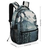 yanfind Children's Backpack Abies Pine Plant Spruce Alberta Pictures Greenery Trek Grey Snow Preschool Nursery Travel Bag
