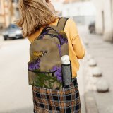 yanfind Children's Backpack Butterfly Monarch Flower Petals Purple Violet Daisy Leaves Plants Closeup Cynthia (subgenus) Preschool Nursery Travel Bag