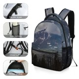 yanfind Children's Backpack Abies Range Tree Slope  Sunlight Domain Plant Fir Public Preschool Nursery Travel Bag
