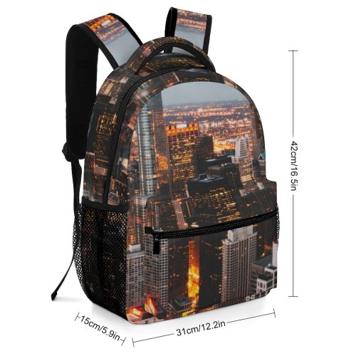 yanfind Children's Backpack Above From Urban Skyscrapers City Buildings Downtown Architecture  Cityscape Bird's Aerial Preschool Nursery Travel Bag