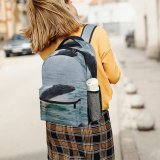 yanfind Children's Backpack Humpback Whale States Harbor Explore Wildlife Free Ocean  Maine Travel Preschool Nursery Travel Bag