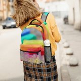 yanfind Children's Backpack  Focus Lgbt Pastel Artistic Powder Hobby Rainbow Creativity Row Crafts Materials Preschool Nursery Travel Bag