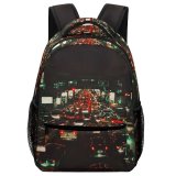 yanfind Children's Backpack  Festival Street City Dark Illuminated Lights Downtown Traffic Evening Transport Travel Preschool Nursery Travel Bag