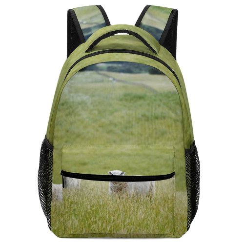 yanfind Children's Backpack Farm Pasture Grassland Field Meadow Countryside Rural Outdoors Zealand Grass Sheep Graze Preschool Nursery Travel Bag