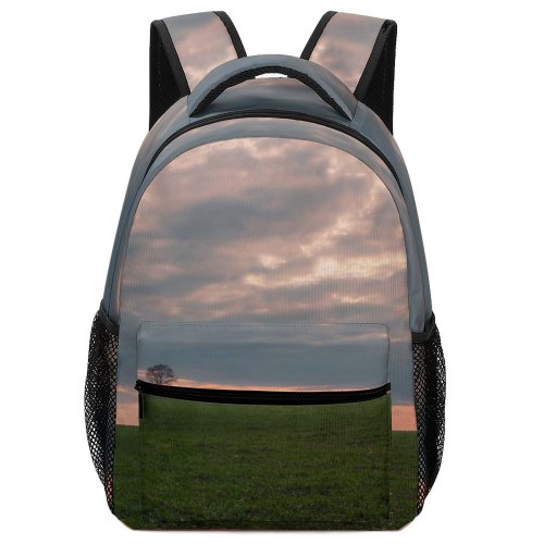 yanfind Children's Backpack Field Outdoors Grassland Landscape Savanna Sky Countryside Scenery Horizon Land Giraffe Wildlife Preschool Nursery Travel Bag