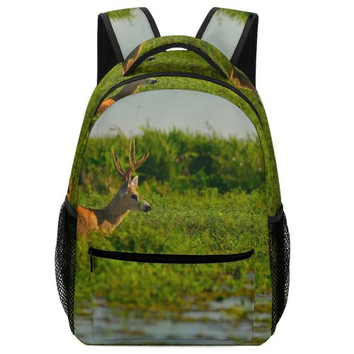 yanfind Children's Backpack Outdoors Deer Antlers Wildlife Preschool Nursery Travel Bag