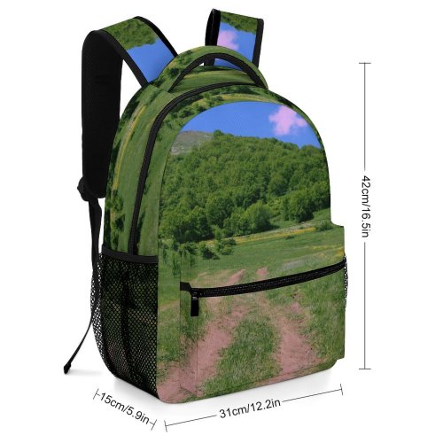 yanfind Children's Backpack Field Grassland Outdoors Countryside Farm Rural Meadow Aghveran Armenia Pasture Grass Plant Preschool Nursery Travel Bag
