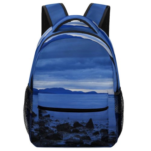 yanfind Children's Backpack Coast Sea Bellingham Ocean Beach United States Washington Rock  Lake Landscape Preschool Nursery Travel Bag