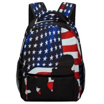 yanfind Children's Backpack Freedom Independence Stripe Administration States Flag Election State Windy Unity Silhouette Preschool Nursery Travel Bag