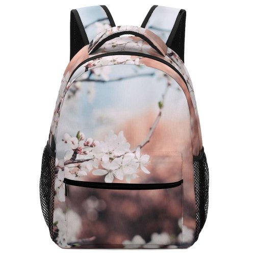 yanfind Children's Backpack Flower  Plant Flora Cherry Warsaw Poland Spring Grey Bloom Garden Clear Preschool Nursery Travel Bag