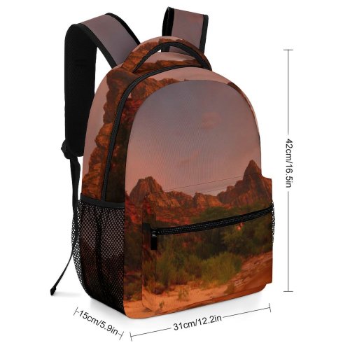yanfind Children's Backpack Desert Outdoors Soil Zion National Park  Landscape United States Canyon Valley Preschool Nursery Travel Bag