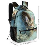 yanfind Children's Backpack Funny Cute Little Young  Portrait Staring Stripe Kitten Pet Fur Wild Preschool Nursery Travel Bag
