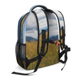 yanfind Children's Backpack Carpathian Mountains Field Grass Rural Plant Outdoors Farm Pasture Grassland Preschool Nursery Travel Bag