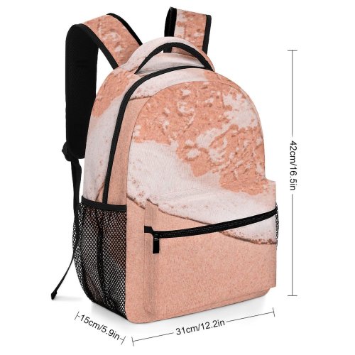 yanfind Children's Backpack Facebook Sand Landscape Daylight Beach Scenic Seashore Sandy Shore Sea Foam Preschool Nursery Travel Bag