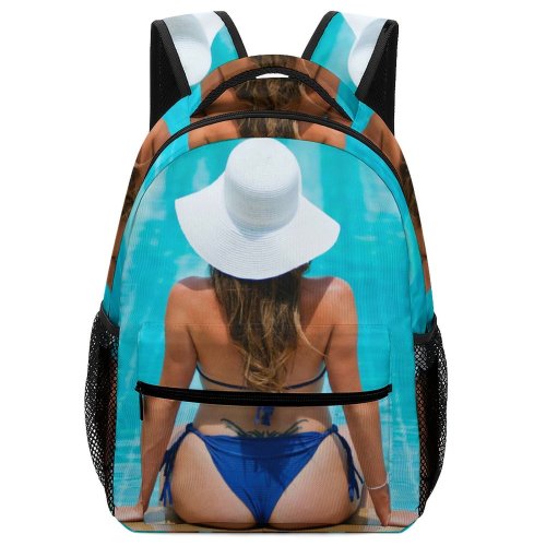 yanfind Children's Backpack Bikini Girl Relaxation Leisure Hat Swimsuit Beach Pool Poolside Sexy Preschool Nursery Travel Bag