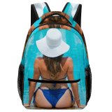 yanfind Children's Backpack Bikini Girl Relaxation Leisure Hat Swimsuit Beach Pool Poolside Sexy Preschool Nursery Travel Bag