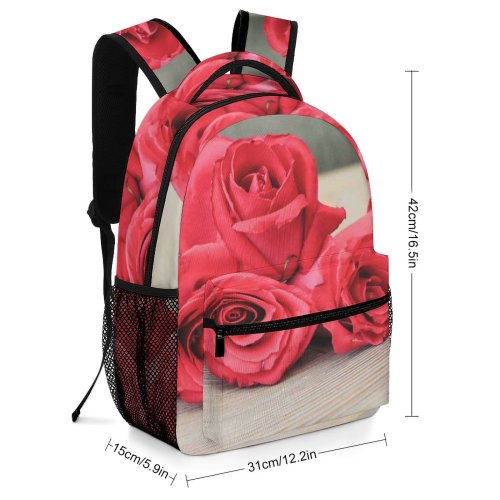 yanfind Children's Backpack Flower Plant  Rose Arrangement Bouquet Petal Sad Table Romantic Love Petals Preschool Nursery Travel Bag