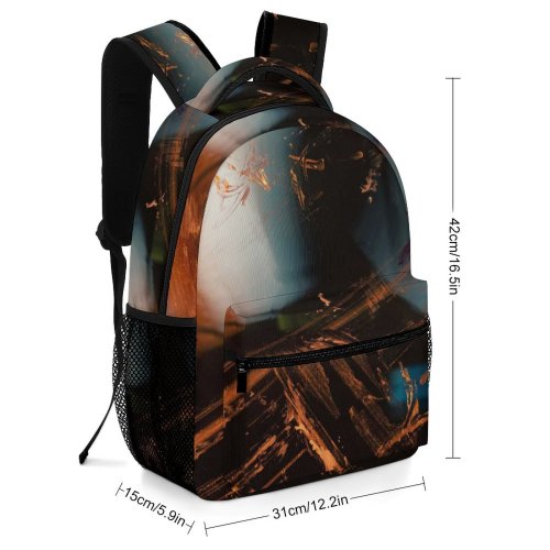 yanfind Children's Backpack Experimental Abstract Flame Bonfire Fire Dreams Texture Fine Art Expressionism  Meditation Preschool Nursery Travel Bag