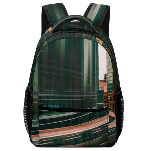 yanfind Children's Backpack  Rail Street City Time Lights Downtown Lapse Fast Public  Light Preschool Nursery Travel Bag