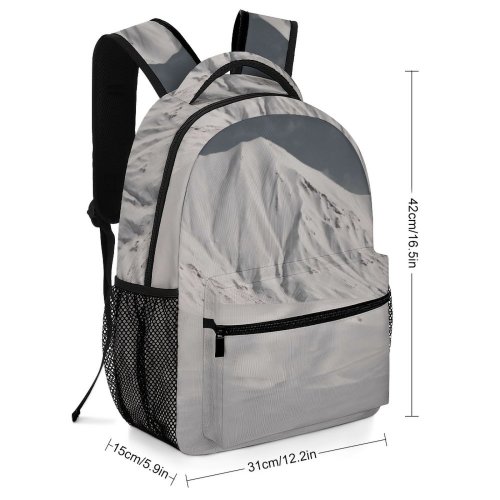 yanfind Children's Backpack Grey  Outdoors Range  Peak Snow Georgia  Landscape Travel Adventure Preschool Nursery Travel Bag