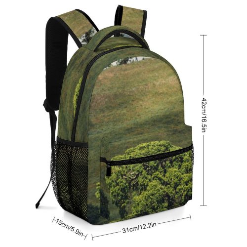 yanfind Children's Backpack Field Grassland Outdoors Countryside Hill Slope Plant Tree Mound Public Domain Preschool Nursery Travel Bag