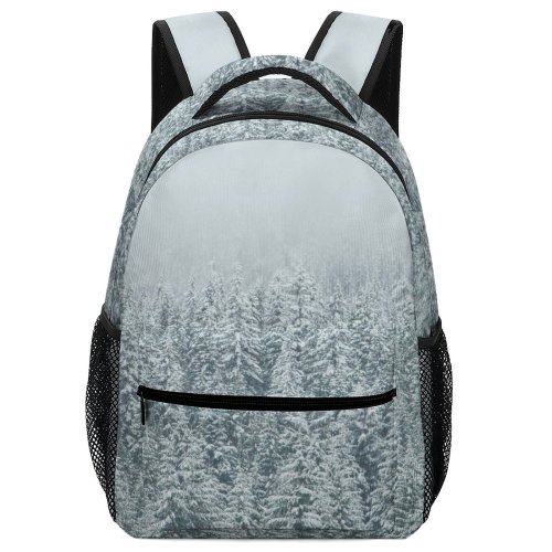 yanfind Children's Backpack Grey Snow  Outdoors Frost Winter Forest Christmas Tumblr Cool HQ Desktop Preschool Nursery Travel Bag