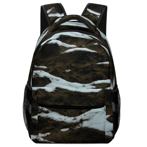 yanfind Children's Backpack Ground Tree Plant Grey Trunk Birds Rock Snow Sand Hills Abstract Natural Preschool Nursery Travel Bag