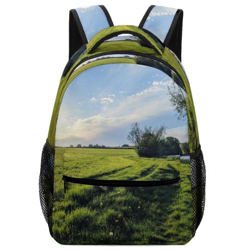 yanfind Children's Backpack Field Grassland Outdoors Countryside Grass Plant Farm Rural Meadow Land Somerset Summer Preschool Nursery Travel Bag