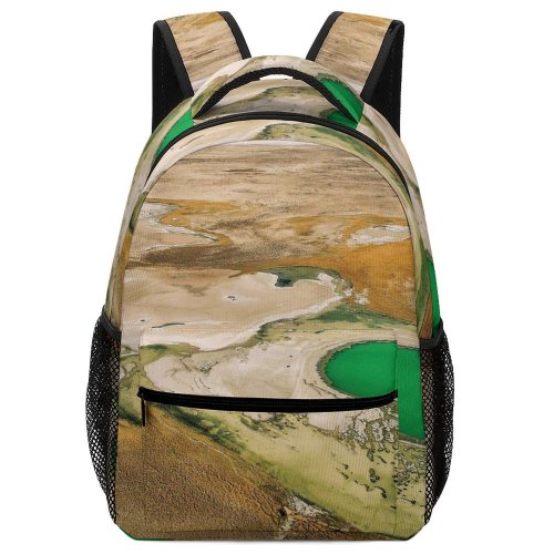 yanfind Children's Backpack Drone Chile Norte Sudamerica Desierto Lagoon Domain Laguna Public Basin Texture Preschool Nursery Travel Bag