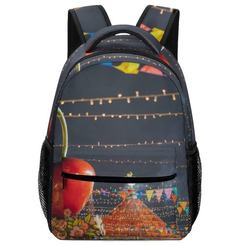 yanfind Children's Backpack Festive Bunting Fair Festival Giant Park Tree Balloon Plant Dark Tourism Preschool Nursery Travel Bag