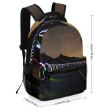 yanfind Children's Backpack  Street City Dark Time Guidance Hurry Lapse Fast Evening Asphalt Travel Preschool Nursery Travel Bag
