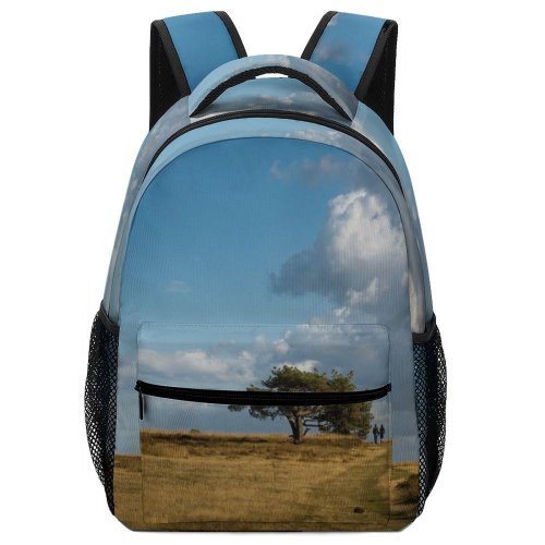 yanfind Children's Backpack Field Outdoors Grassland Savanna Tree Sky Landscape Plant Netherlands Cloud Explore Outside Preschool Nursery Travel Bag