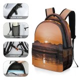 yanfind Children's Backpack Iphone  Sunset Sunrise Dawn Scenic Free Samsung  Sea Landscape Dusk Preschool Nursery Travel Bag