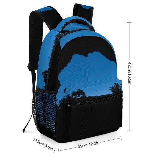 yanfind Children's Backpack Cave Montségur France Hole Silhouette Birds Sky Outdoors Public Domain Preschool Nursery Travel Bag