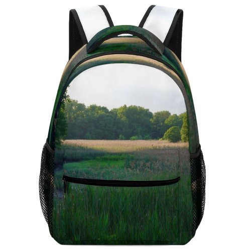 yanfind Children's Backpack Grass Plant Field Outdoors Grassland Countryside Farm Rural Land Meadow Rye Ny Preschool Nursery Travel Bag