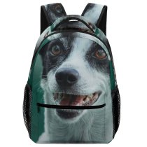 yanfind Children's Backpack  Focus Dog Depth Field Pet Fur Snout Adorable Cute Puppy Eyes Preschool Nursery Travel Bag