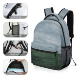 yanfind Children's Backpack Grey Field Grassland Outdoors Countryside Paddy Land Agriculture Preschool Nursery Travel Bag