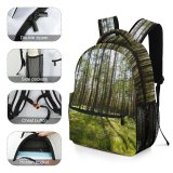 yanfind Children's Backpack Forest Plant Vegetation Land Outdoors Tree Woodland  Summer Sunlight Jungle Rainforest Preschool Nursery Travel Bag