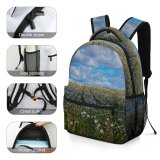 yanfind Children's Backpack Field Outdoors Grassland Sky Tasmania Cloud Cumulus Countryside Australia Farm Meadow Rural Preschool Nursery Travel Bag