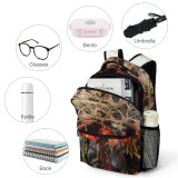 yanfind Children's Backpack Fishing Tackle Reel Hooks Seaweed Rod Girl Macro Plant Leaf Branch Botany Preschool Nursery Travel Bag