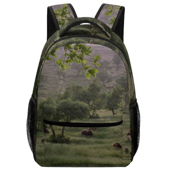 yanfind Children's Backpack Field Grassland Outdoors Countryside Farm Grazing Meadow Pasture Ranch Rural Khorram Abad Preschool Nursery Travel Bag
