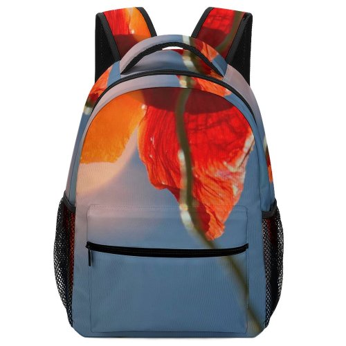 yanfind Children's Backpack  Beautiful Plant Delicate Season Daylight Field Light Growth Garden Outdoors Poppy Preschool Nursery Travel Bag