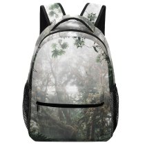 yanfind Children's Backpack Moody Bush  Tree Mist Plant Free Cloudy Misty Jungle Woodland Preschool Nursery Travel Bag