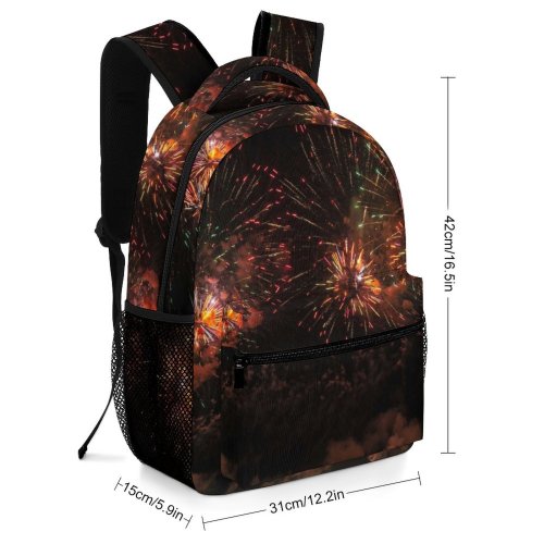 yanfind Children's Backpack Festival Fireworks Evening Colorful Explosion Display Eve Celebrate Year Party Sparks Preschool Nursery Travel Bag