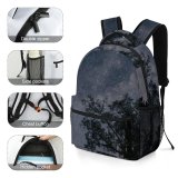 yanfind Children's Backpack Forest Space Galaxy Astronomy Scenic Starry Constellation Shot Sky Silhouette Universe Preschool Nursery Travel Bag