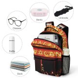 yanfind Children's Backpack Dark Time Design Illuminated Lights Evening Display Neon Urban Signalise Outdoors Vacancy Preschool Nursery Travel Bag