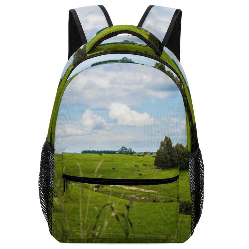 yanfind Children's Backpack Field Grassland Outdoors Farm Countryside Rural Meadow Pasture Ranch Grazing Farming Sky Preschool Nursery Travel Bag