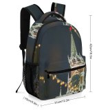yanfind Children's Backpack Festive Landmark Fair Festival Park Carousel Winter Tourism City Illuminate Illuminated Preschool Nursery Travel Bag