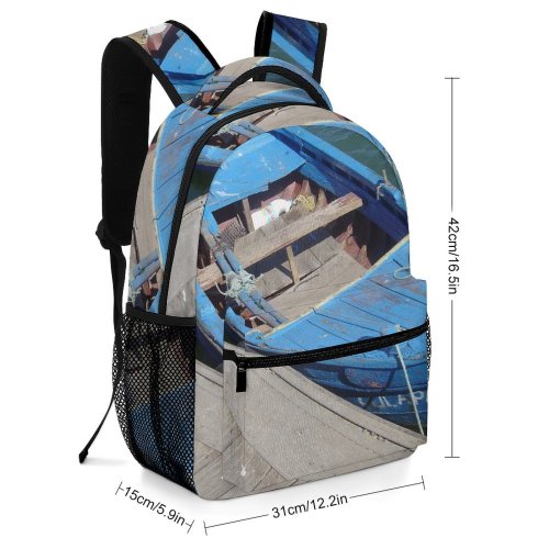 yanfind Children's Backpack Fish Algarve Portugal Sea Boat Net Transportation Vehicle Boats Boating Supplies Fishing Preschool Nursery Travel Bag